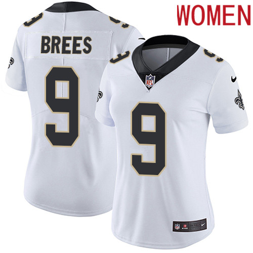 2019 Women New Orleans Saints #9 Brees white Nike Vapor Untouchable Limited NFL Jersey